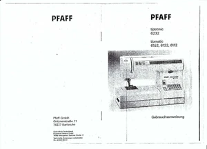Pfaff Bedienungsanleitung user manual english für Pfaff 6152 6122 6112 6232 Copy - Picture 1 of 1