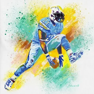 Dipinto olio acrilico originale LaDainian Tomlinson NFL San Diego arte contemporanea - Foto 1 di 6