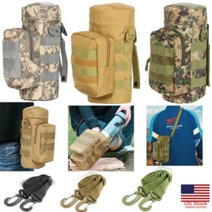 Military Molle Kettle Bag Bottle Carrier Pouch Tactical EDC Water Bottle Holder - Picture 1 of 22