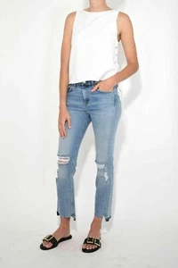 Rag & Bone Eliza Lace-Up Tunic Top in Chalk sz M NWT - Picture 1 of 5