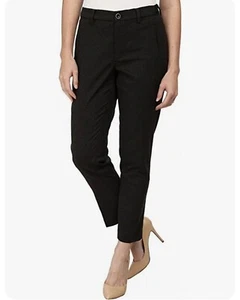 NYDJ Hose 12P x 26 Petite Noelle Ankle Karriere kariert grau kariert Damen neu mit Etikett - Bild 1 von 10
