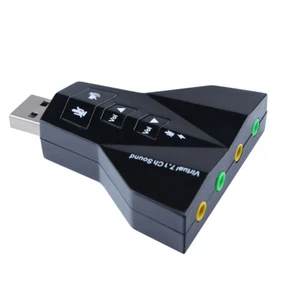 External Virtual 7.1 Ch HD Sound USB Audio Card Mic Adapter PC Laptop Desktop - Picture 1 of 1
