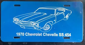 Chevrolet Chevrolet 454 1970 de metal personalizado matrícula - azul/plateado - Imagen 1 de 4