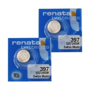 2 Renata 397 396 SR726SW Batteries Silver 1.55V Watch Battery 10BL Made in Swiss - Picture 1 of 8