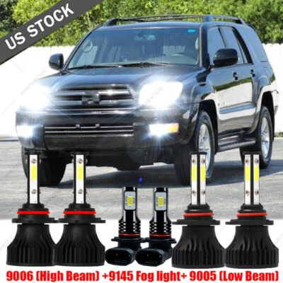 Para Toyota 4Runner 2003-2005 4 Lados 6x Combo 9006 Faros LED Faros Antiniebla Foto 1 de 4