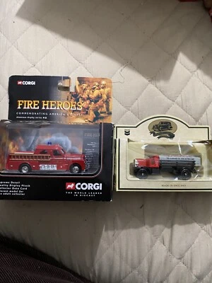 2 Die-cast Trucks:Chevron Zerolene,Corgi Fire Heroes 1951 Seagrave Sedan Pump - Image 1 of 4