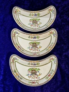 3 ANTIQUE SIDE PLATES COPELAND SPODE OLD BOW HARRODS FISH SALAD PICKLE DISH - Picture 1 of 9
