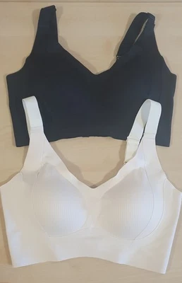 2 Stück Damen Nahtloser BH ohne Bügel  Schwarz Beige Gr.L - Bild 1 von 3