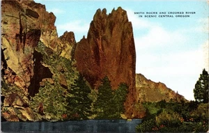 Smith Rocks & Crooked River Scenic Vintage Postcard Central Oregon - Picture 1 of 2