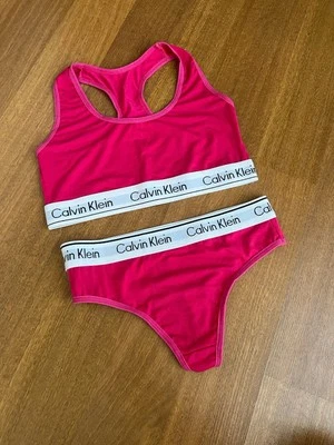 Calvin Klein Unterwäsche Set Bustier XS 32 34 Sport BH slip string sexy Bralette - Bild 1 von 4