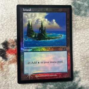 MTG Magic The Gathering ISLAND Foil Land Karte Urza's Saga Arena Promo WotC - Bild 1 von 7