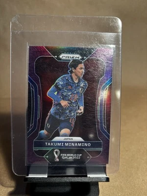 2022 Panini Prizm World Cup Qatar - Takumi Minamino #133 Purple Prizm /199 JAPAN - Image 1 of 2