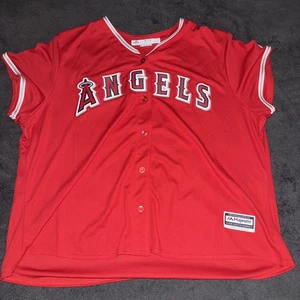 NEU Majestic Mike Trout rot Los Angeles Angels Damen Trikot Größe 2XL neu mit Etikett - Bild 1 von 5