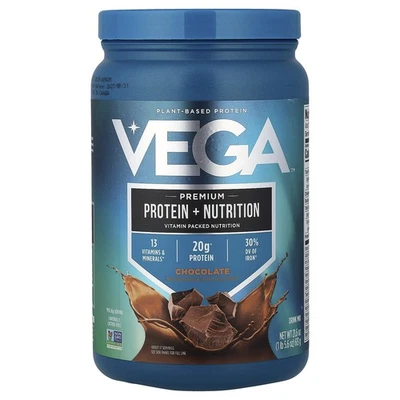 Plant-Based Protein, Premium Protein + Nutrition, Chocolate, 1 lb 5.6 oz (613 g) - Image 1 of 2