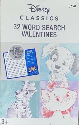 Disney Classics Word Search Valentines Day Cards & 32 Pk Mickey Dalmatians Alice - Image 1 of 2