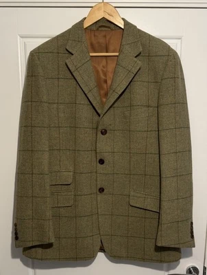 Jack Orton Tweed Jacket Mens Size 42 Green Shooting Hacking Country 100% Wool - Image 1 of 4