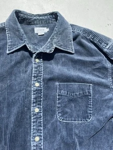 Uomo J. Camicia Crew Blu Velluto a coste XL Hong Kong Retrò Pesante Shacket Remi Prep - Foto 1 di 14