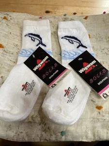 2 Paar Wigwam Damen Delfin Socken Neu mit Etikett Größe 8 1/2-11 Socken. - Bild 1 von 6