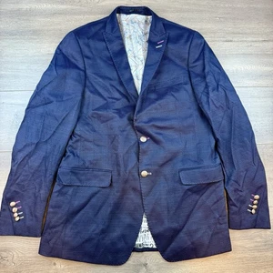 MACEOO Blazer Descartes Class Blau Jacquard Struktur Zwei Knopf Herren 42/3 - Bild 1 von 17