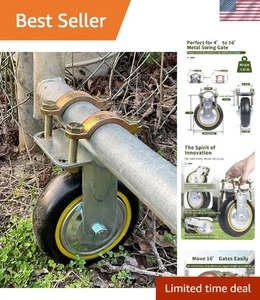 6 Zoll rostbeständige Torräder - 2er Pack für Metallflügeltore mit einfacher Installation - Bild 1 von 11