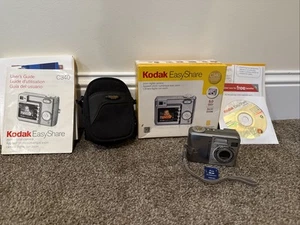 Kodak EasyShare C340 Silver Tested 5.0MP Digital Camera w/ Case, Manual SD Card - Picture 1 of 14
