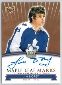 Jim Dorey 2017-18 Toronto Maple Leafs Centennial Maple Leaf Marks #MLM-JD 22904 - Bild 1 von 2
