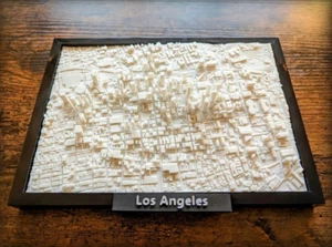 3D Karte von Los Angeles, Kalifornien Vereinigte Staaten (7,35 Zoll x 5,35 Zoll) - Bild 1 von 6