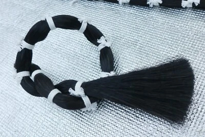 500g Real Black Violin bow Horse hairs, 95cm Horse tail hair extension,Good hair - Image 1 of 4