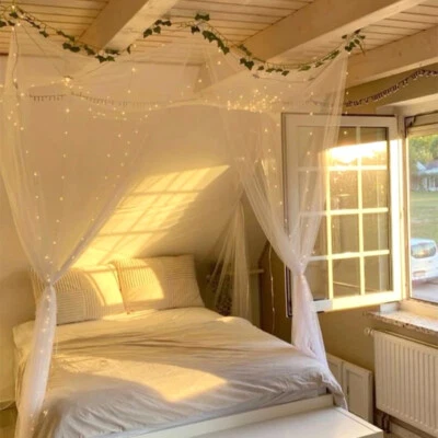 Moskitonetz Betthimmel Fliegennetz Baldachin Mückennetz Doppelbett Fliegengitter - Bild 1 von 4