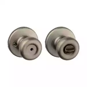 Kwikset Tylo Antique Brass Bed/Bath Door Knob Featuring Microban Antimicrobial - Picture 1 of 10