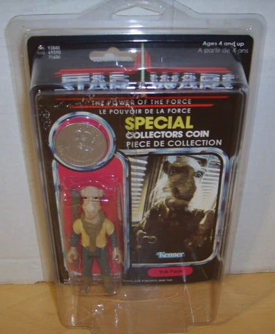 STAR WARS custom Kenner style figure YAK FACE with coin on Card Cover