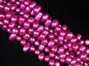 Collar Hágalo Usted Mismo Perlas Agua Dulce Rosa 8-10mm Irregular 38cm Hilo - Imagen 1 de 1