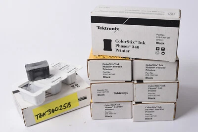 Tektronix Phaser 340 Black Colorstix Wax Ink - Job Lot 8 Packs x3 - 016-1307-00 - Image 1 of 3