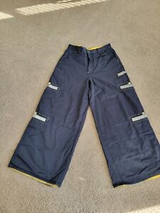 Vintage Macgear Pants. Reversible Navy Blue To Yellow. 30waist Wide Leg
