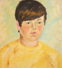 Vintage impressionist boy oil painting