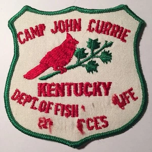 Kentucky Dept of Fish Wildlife Resources Camp John Currie Patch Cardinal Vintage - Picture 1 of 12
