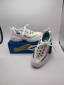 Skechers Shoes D Lites Summer Fiesta 149015 White Casual Sneakers Woman Size 7.6 - Picture 1 of 7