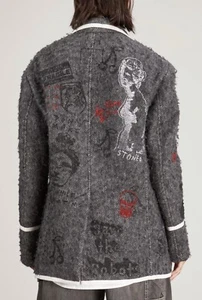 R13 Oversized Punk Rowing Wool Blazer, Size S - Picture 1 of 14