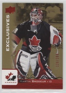 2017 Upper Deck Team Canada Juniors Exclusives Red /199 Martin Brodeur #98 HOF