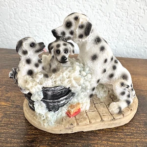 Dalmatian Dog Mother Puppies in Bath Figurine Fire Fighter | Fire Station Décor - Picture 1 of 11