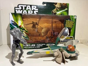 Star Wars Hasbro Yoda's Jedi Attack Fighter with Yoda & Super Battle Droid - Bild 1 von 6