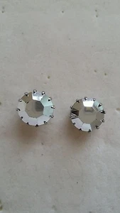 Gorgeous Large Crown Stud Earrings in Crystal Labrador. Made in UK - Picture 1 of 1