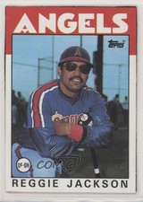 1986 Topps Wax Box Bottom Reggie Jackson #I HOF