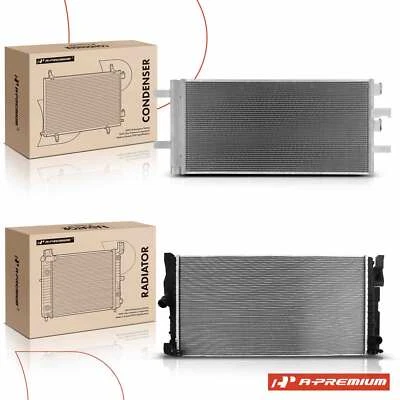 A-Premium Radiator & A/C Condenser w/ Drier & Bracket for Mini Cooper 2014-2018 - Image 1 of 4
