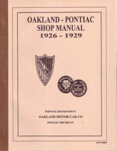 1926 1927 1928 1929 Pontiac Shop Service Repair Manual Engine Drivetrain Wiring - Picture 1 of 1