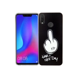 Huawei P Smart+ Etui Case Komórka Cover Ochrona Etui ochronne Bumper Czarne - Zdjęcie 1 z 3