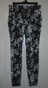 Time and Tru Black White Tie Dye High Rise Stretch Fitted Jeggings Medium 8/10 - Picture 1 of 15