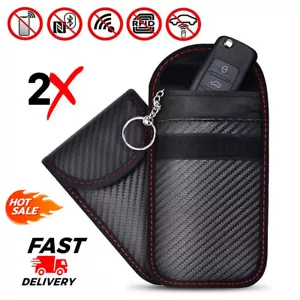 ✨2 Pack Car Key Signal Blocker Case Faraday Cage Pouch Keyless RFID Blocking Bag - Picture 1 of 8