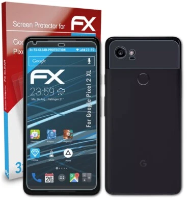 atFoliX 3x Pellicola Protettiva per Google Pixel 2 XL chiaro - Immagine 1 di 4