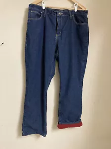 Ladies Cabelas Fleece Lined Jeans Size 16 Short - Picture 1 of 7